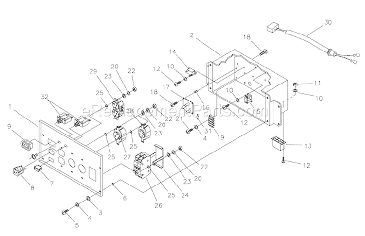 Page B Diagram and Parts List for 030340-0  Briggs and Stratton Generator